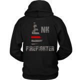 New Hampshire Firefighter Thin Red Line Hoodie - Thin Line Style