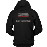 Kansas Firefighter Thin Red Line Hoodie - Thin Line Style