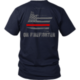 Oregon Firefighter Thin Red Line Shirt - Thin Line Style