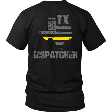 Texas Dispatcher Thin Gold Line Shirt - Thin Line Style
