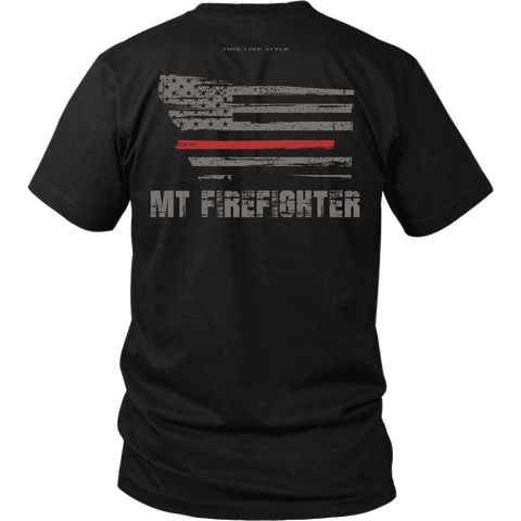 Montana Firefighter Thin Red Line Shirt - Thin Line Style