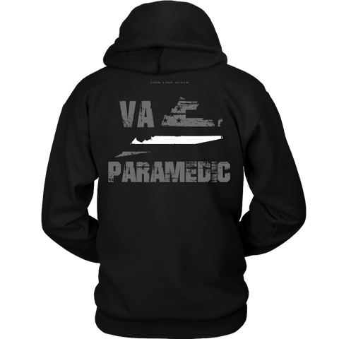 Virginia Paramedic Thin White Line Hoodie - Thin Line Style