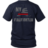 New York Firefighter Thin Red Line Shirt - Thin Line Style